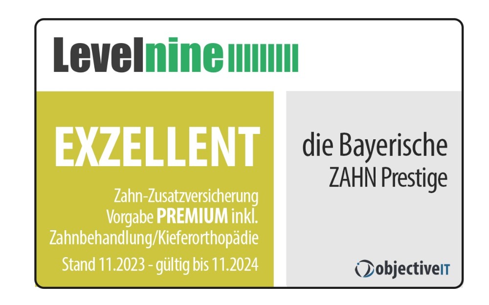 Zahn Prestige Plus der Bayerischen: Sehr gut (0,5) bei Stiftung Warentest Ausgabe 6/2022