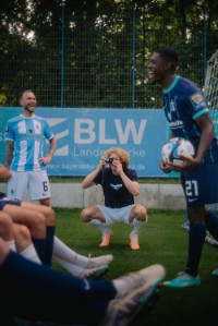 Spieler des TSV 1860 auf dem Platz: Rieder, Verlaat, Kwadwo