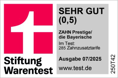 Zahn Prestige der Bayerischen: Testsieger bei Stiftung Warentest Ausgabe 07/2025
