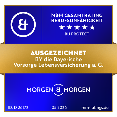 Gesamtrating Morgen & Morgen Berufsunfähigkeitsversicherung BU PROTECT