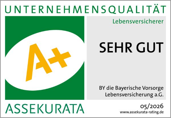 Assekurata-Auszeichnung: Unternehmensqualität sehr gut für die Bayerische Vorsorge Lebensversicherung a.G.