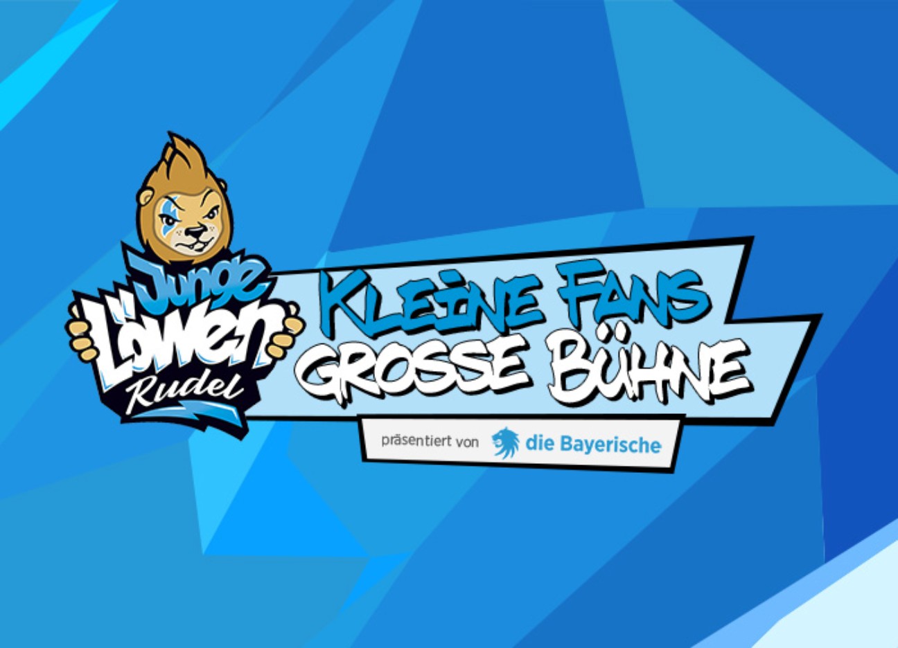 Titelgrafik mit Logo der Aktionswoche Junge-Löwen-Rudel Woche - Kleine Fans, große Bühne Titelgrafik mit Logo der Aktionswoche Junge-Löwen-Rudel Woche - Kleine Fans, große Bühne