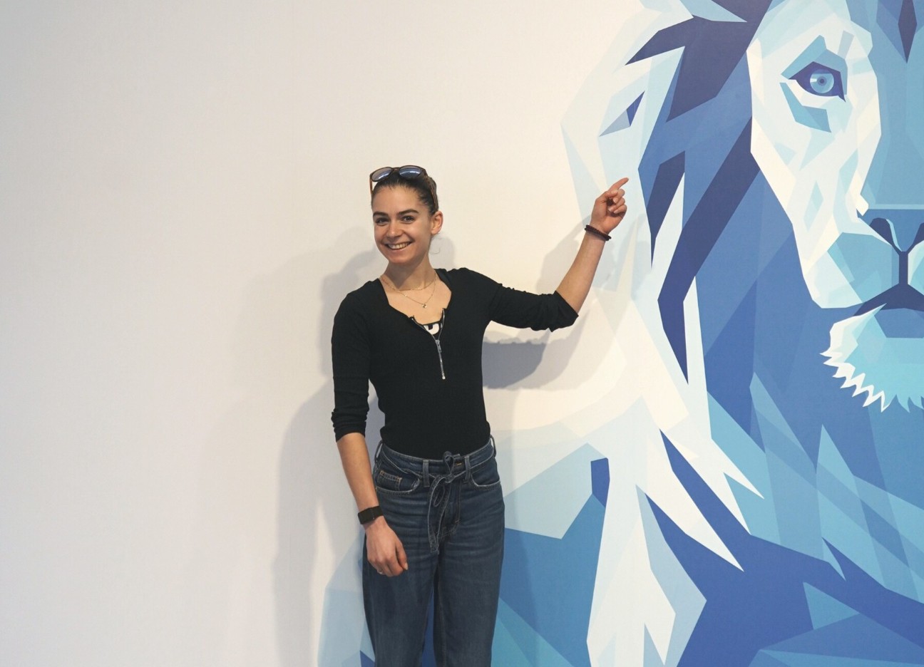 Daniela Kleiser in der Hauptverwaltung der Bayerischen