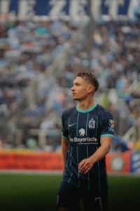 Spieler des TSV 1860 Julian Guttau während eines Fußballspiels