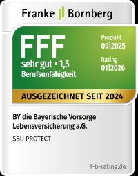 Auszeichnung Franke und Bornberg Berufsunfähigkeitsversicherung SBU PROTECT