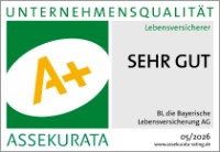 Assekurata-Auszeichnung: Unternehmensqualität sehr gut für die Bayerische Lebensversicherung AG