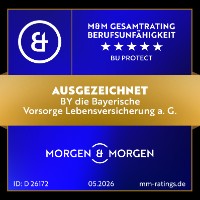Gesamtrating Morgen & Morgen Berufsunfähigkeitsversicherung BU PROTECT