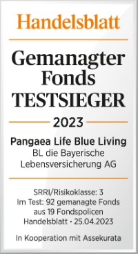 Handelsblatt Siegel zum Pangaea Life Blue Living Fonds - Testsieger 2023