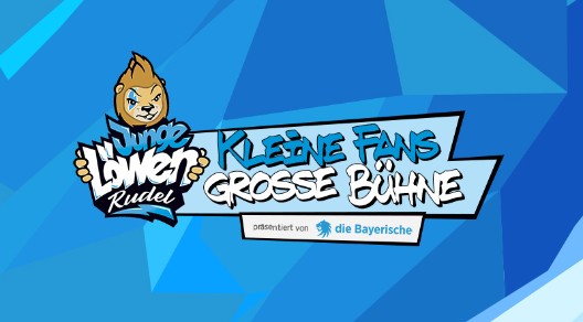 Titelgrafik mit Logo der Aktionswoche Junge-Löwen-Rudel Woche - Kleine Fans, große Bühne Titelgrafik mit Logo der Aktionswoche Junge-Löwen-Rudel Woche - Kleine Fans, große Bühne