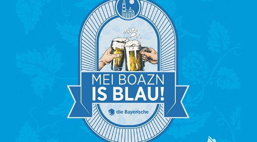 Darstellung eines Siegels mit dem Schriftzug "Mei Boazn is blau" Darstellung eines Siegels mit dem Schriftzug "Mei Boazn is blau"