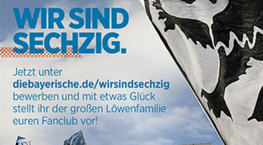 Grafik mit großem Schriftzug "Wir sind Sechzig" Grafik mit großem Schriftzug "Wir sind Sechzig"