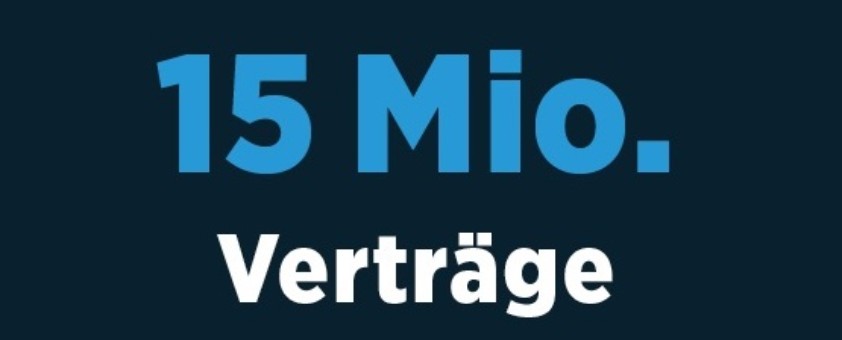 Grafische Darstellung der Anzahl von 15 Mio Verträgen