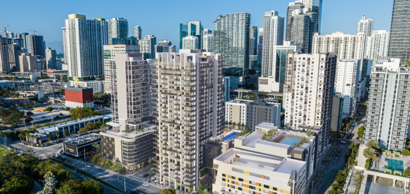 Wohnimmobilie in Miami aus der Vogelperspektive