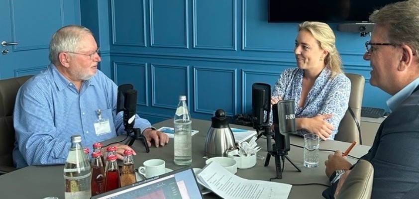 Bild von der Podcast Aufnahme mit Anselm Bilgri.