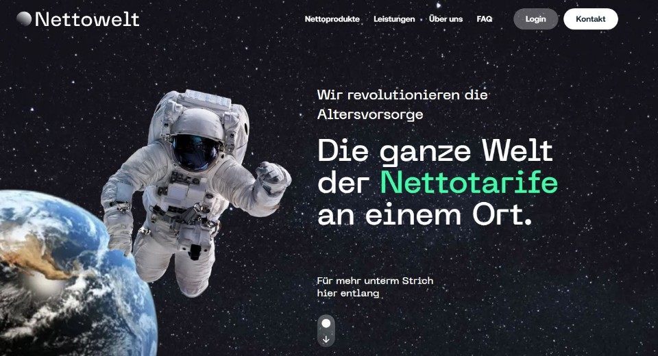 Startseite der Website nettowelt.de
