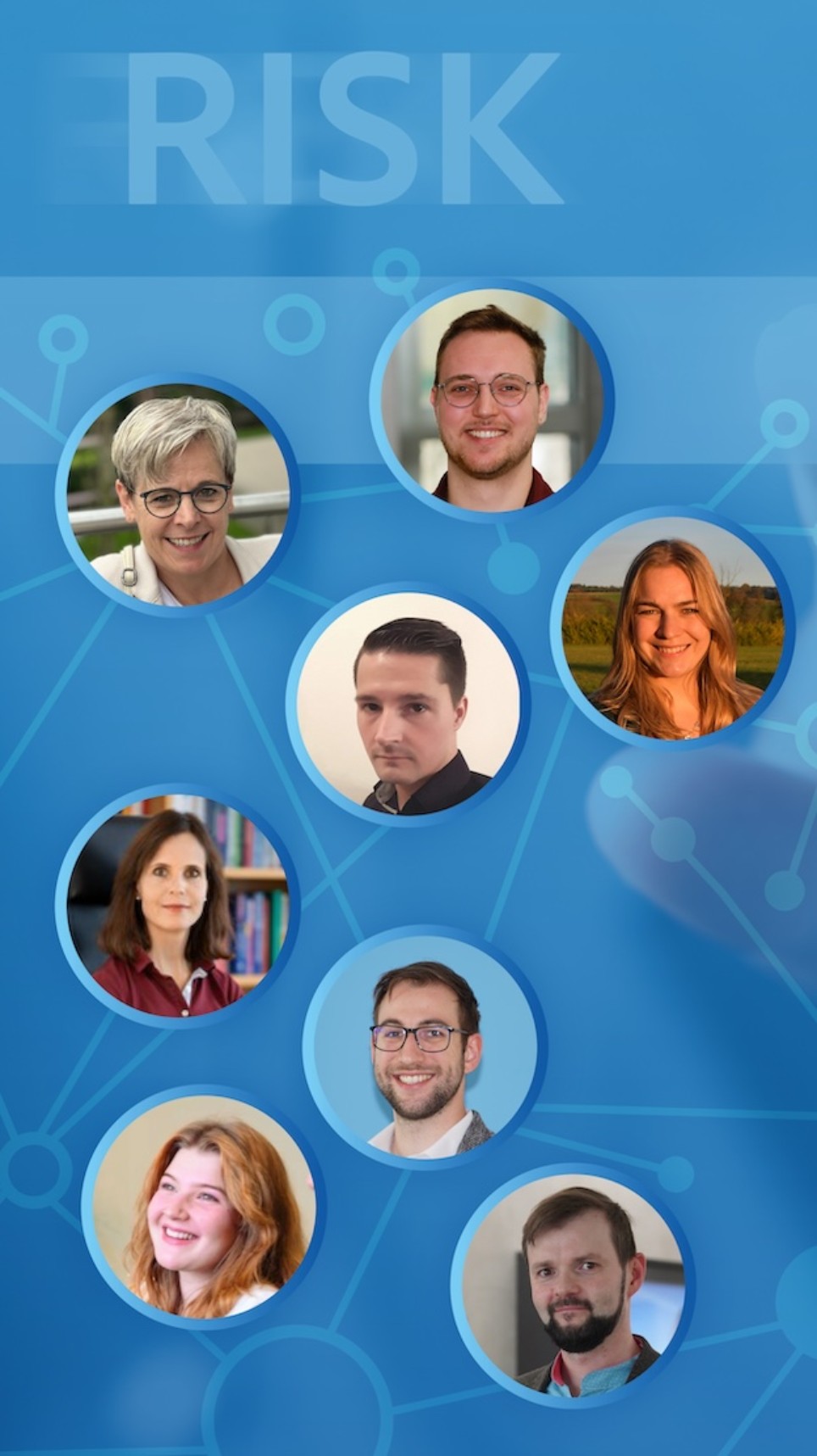 Portraits der Risikoprüfer der Bayerischen im Hochformat angeordnet