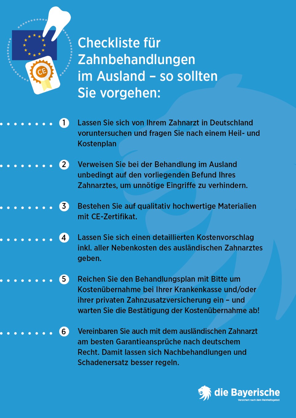 Ratgeber Grafik Auslandsinformation zu Zahnersatz Ratgeber Grafik Auslandsinformation zu Zahnersatz