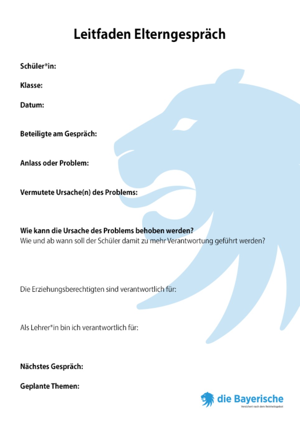 Ratgeber Grafik Leitfaden Elterngespräch 
