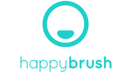 Happybrush Logo Schriftzug Smiley