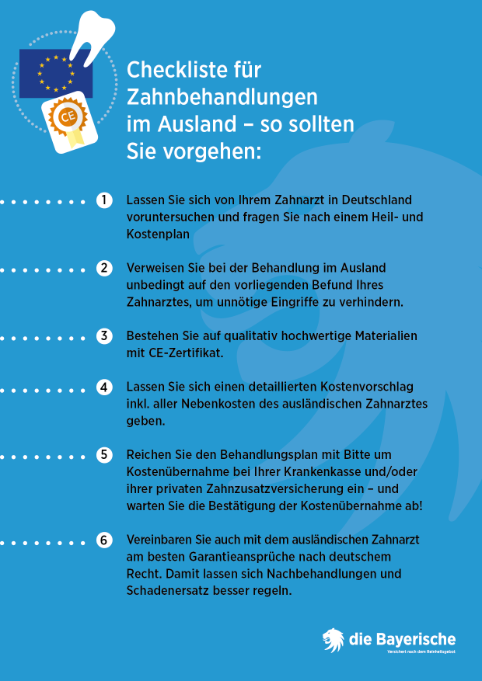 Wer zahlt zahnarztkosten im Ausland?