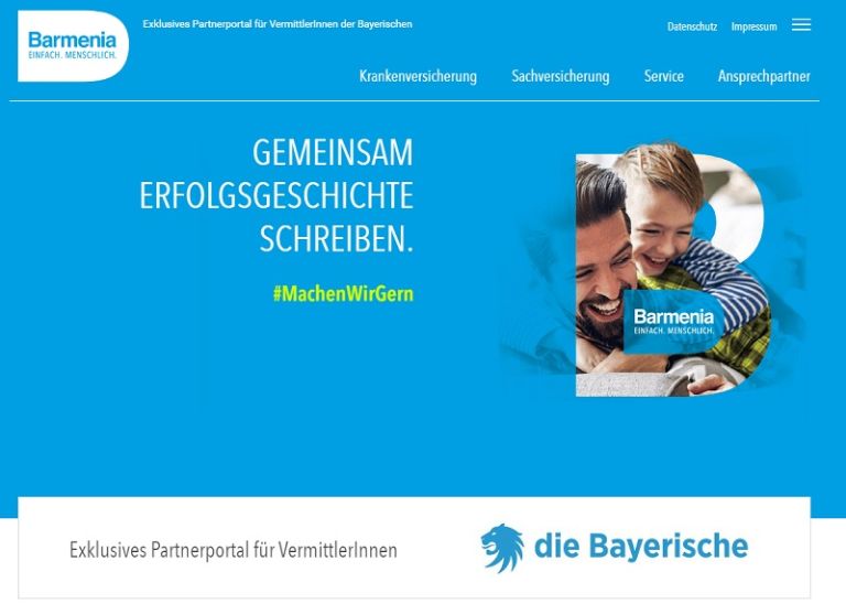 Barmenia Partner-Portal für VermittlerInnen