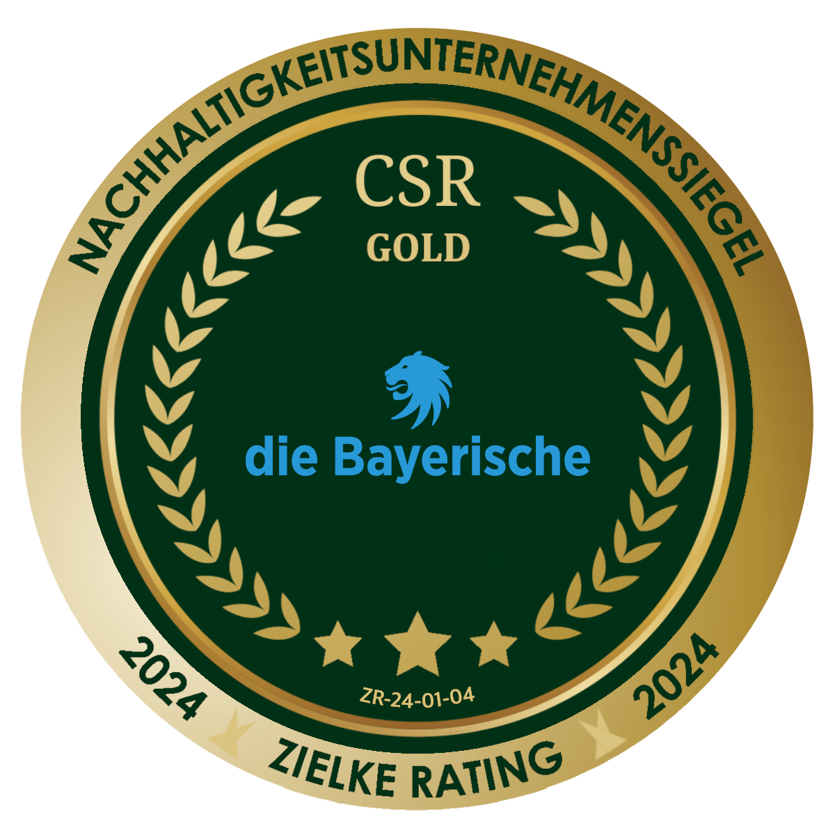 Zielke Unternehmensrating die Bayerische 2024 Gold