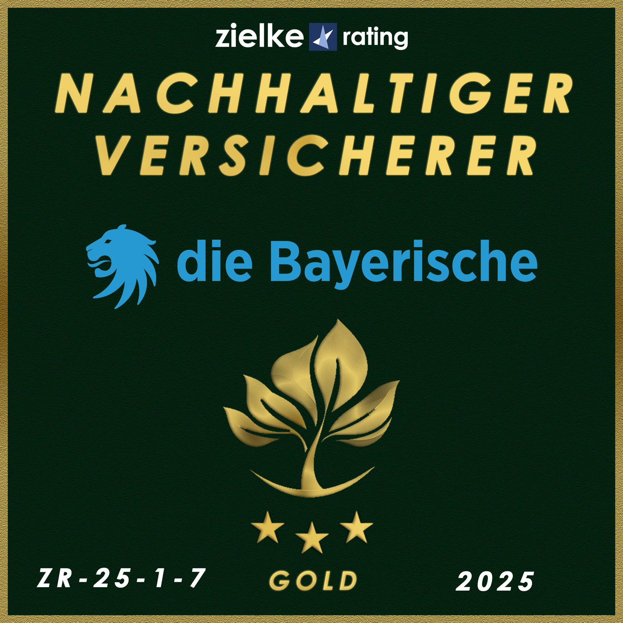 Zielke Unternehmensrating die Bayerische 2025 Gold