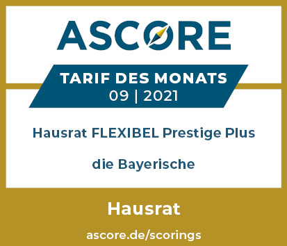ASCORE Tarif des Monats - Hausrat FLEXIBEL Prestige Plus