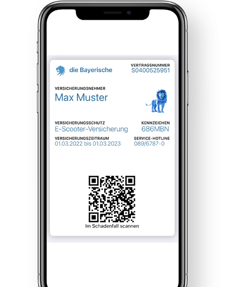 Mockup von einem iPhone mit Servicekarte im Wallet